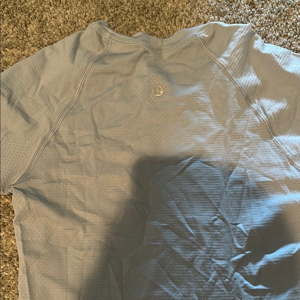 lululemon athletica Light Blue Short Sleeve Tee